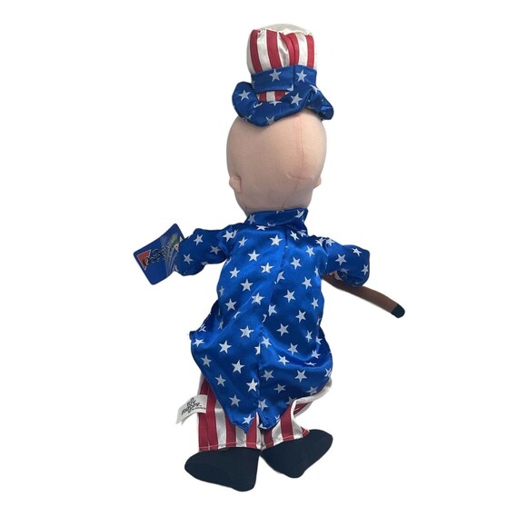Vintage Mr Magoo 4th Of July 18" Plush with Tag USA Uncle Sam Toy 2002 Toy Works - Picture 2 of 16